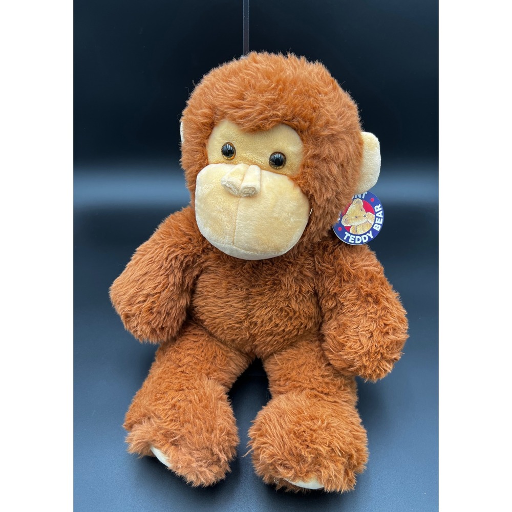 Vermont Teddy Bear Brown Monkey Plush Shaggy Soft Stuffed Animal 18 Inch